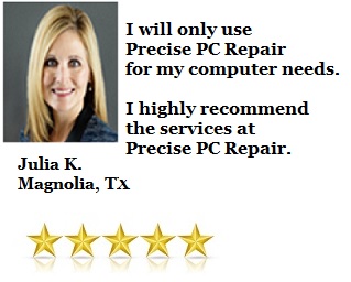 5 star reveiw for Precise PC Repair by Julia